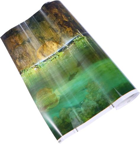 بو بيت بوب ستيكر لاصق ثلاثي الابعاد لخلفية حوض السمك، ورق حائط لاصق مزدوج الجوانب لتزيين حوض الاسماك تحت الماء (102 × 40 سم) in Kuwait