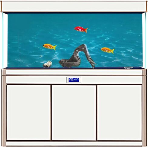 Zerodis Aquarium Poster, Underwater Paper Cling Decals Sticker with Sea Water Pattern Aquarium Wallpaper Background Decoration Picture PVC Adhesive Poster (61 * 30CM) in Saudi Arabia