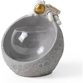 Astronaut Planter Terrarium and Storage Ornament 2-in-1, Resin Spaceman Glass Hydroponics Flower Vases, Nordic Modern Succulent Flower Pot Creative Decor for Home Office Table in Kuwait