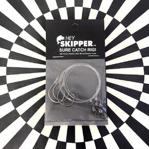 Hey Skipper Pre Tied Multi-Use Bottom Fishing Rig “Sure Catch" Rig Surf Fishing/Pier Fishing/Saltwater Fishing Rig: (Carolina Rig, Fish Finder Rig, Free Line + Bobber Fishing) in Kuwait