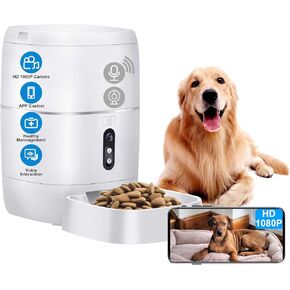 LeeKooLuu Automatic Dog Feeder 2.4G WiFi Cat Dry Food Dispenser HD 1080P Video Camera Timer Bowl Smart Pet Feeder APP Control Q01 in Kuwait