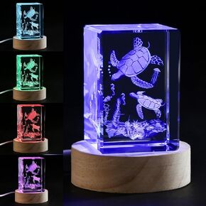 YouerCrystal 3D Crystal Tree of Life Figurine Night Light with LED Light Base, Birthday Gifts for Kids Women Unique, Thanksgiving Christmas Valentines Anniversary Birthday Gifts for Lovers