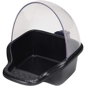 STOBOK Plastic Bird Feeder, Bird Bath Tub, Suitable for Small Parrots and Finches, 12.50x12.50x12.50cm in Saudi Arabia