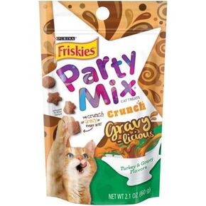 Friskies Party Mix Crunch Gravy-Licious Turkey & Gravy Treats (Pack of 4) in Saudi Arabia