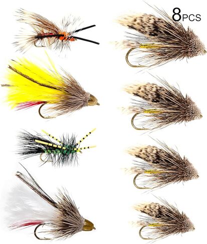 8 Stimulator, Muddler Minnow, Cone Head Marabou Muddler Fly Fishing Assortment | Trout, Sculpin Streamer, Baitfish Flies in Kuwait