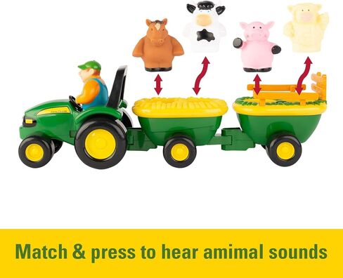 John Deere Animal Sounds Wagon Ride - Grow with Me Toy Ages 12m+ in Saudi Arabia