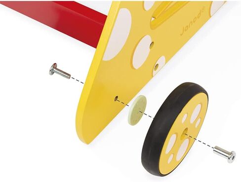 Janod Wooden Activity Baby Walker Cat - 21.1" Tall - Ages 12 Months+ - J08005 in Saudi Arabia