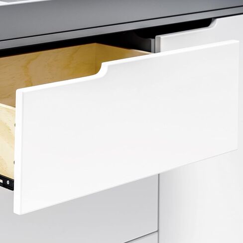 Babyletto Hudson 3-Drawer Changer Dresser with Removable Changing Tray in Washed Natural and White, Greenguard Gold Certified in Saudi Arabia