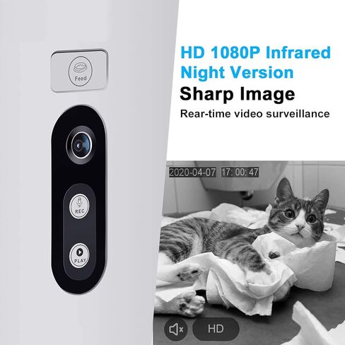LeeKooLuu Automatic Dog Feeder 2.4G WiFi Cat Dry Food Dispenser HD 1080P Video Camera Timer Bowl Smart Pet Feeder APP Control Q01 in Kuwait