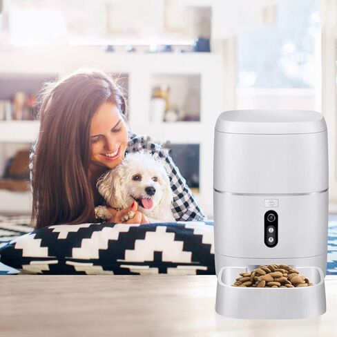 LeeKooLuu Automatic Dog Feeder 2.4G WiFi Cat Dry Food Dispenser HD 1080P Video Camera Timer Bowl Smart Pet Feeder APP Control Q01 in Kuwait