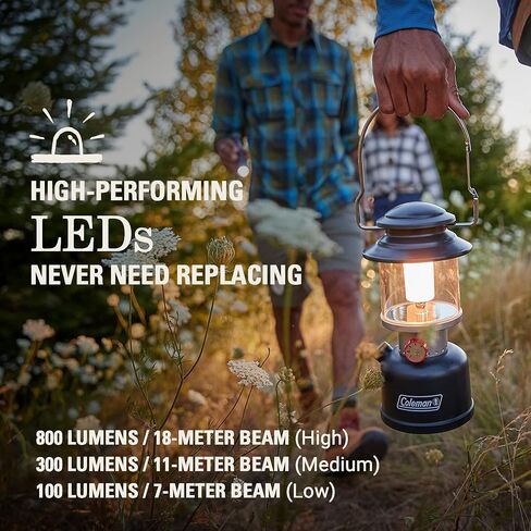 Coleman Classic Rechargeable LED Lantern, Impact & Water-Resistant Lantern with Carabiner Handle & Charging Ports, Great for Camping, Power Outage, Emergencies, & More in Kuwait