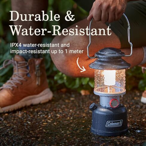 Coleman Classic Rechargeable LED Lantern, Impact & Water-Resistant Lantern with Carabiner Handle & Charging Ports, Great for Camping, Power Outage, Emergencies, & More in Kuwait
