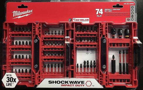 Milwaukee Shockwave Impact Driver Bit Set (74 Piece) 48-32-4062 in Saudi Arabia