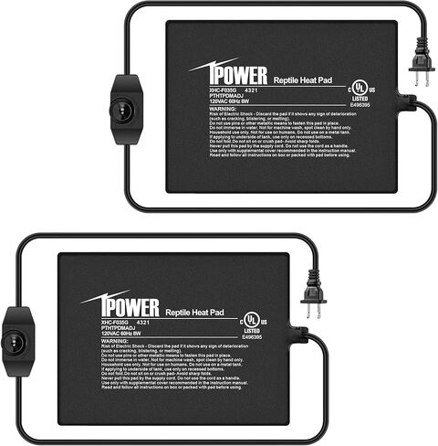 iPower 2-Pack Reptile Heating Pad Terrarium Heater Under Tank Heat Mat for Amphibians and Reptiles Pet in Kuwait