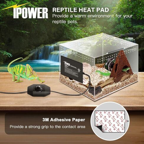 iPower 2-Pack Reptile Heating Pad Terrarium Heater Under Tank Heat Mat for Amphibians and Reptiles Pet in Kuwait