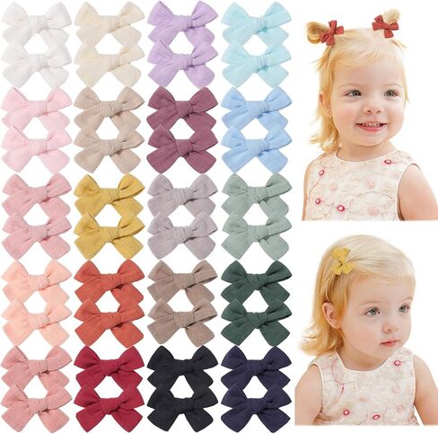 40 قطعة من مشابك شعر الأطفال من jollybows مقاس 2 بوصة للفتيات، أقواس أطفال صغيرة مبطنة بالكامل، مشابك شعر صغيرة للرضع والفتيات الصغيرات والأطفال المراهقين، شعر ناعم in Kuwait