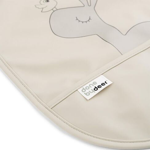 Done by Deer Bibs with Velcro Closure - 2 Pack Waterproof Bibs with Food Catcher Pocket, Soft and Durable, Easy to Clean in Saudi Arabia