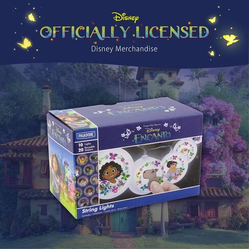 Paladone Encanto String Lights with Stickers - 54" Length (137 cm) Indoor Room Lighting - Disney Kids Movie Encanto Bedroom Decor and Party Decoration in Saudi Arabia