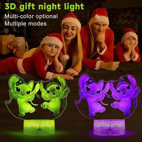 Stitch Gifts for Girls Stitch Lamp Lilo and Stitch Night Light with Remote & Smart Touch 16 Colors Room Decor Bedside Lamp for Bedroom Boys Girls Stitch Room Decor Christmas Gifts, Children's Day Gift in Kuwait