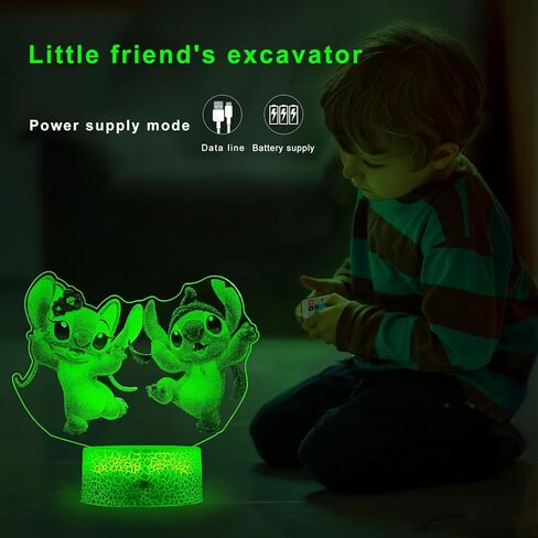 Stitch Gifts for Girls Stitch Lamp Lilo and Stitch Night Light with Remote & Smart Touch 16 Colors Room Decor Bedside Lamp for Bedroom Boys Girls Stitch Room Decor Christmas Gifts, Children's Day Gift in Kuwait