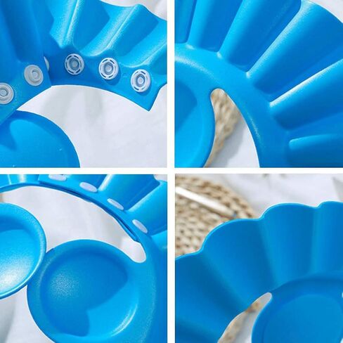 قبعة استحمام للرضع - قطعتين من قبعة ناعمة قابلة للتعديل من قناع وشامبو آمن للدش والاستحمام قبعة حمام للأطفال الصغار والأطفال الصغار والأطفال in Kuwait