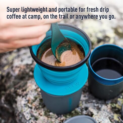 منقط قهوة للتخييم قابل للطي من Sea to Summit X-Brew مع فلتر فولاذي قابل لإعادة الاستخدام in Kuwait
