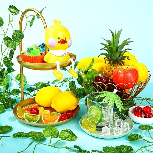90 Pieces Fake Fruits Ice Cube Set, Including 30 Simulation Lemon Slice Lemon Lime Slice 50 Clear Acrylic Ice Cube 10 Artificial Cherry Fruit Model for Home Decor Wedding Vase Filler Photo Prop in Saudi Arabia