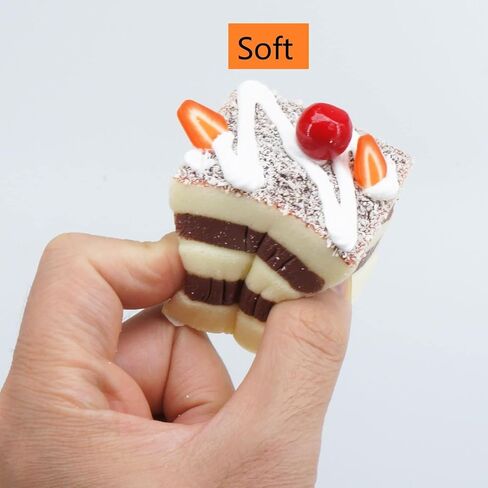 GiftYou [عبوة من 6 قطع] كب كيك مكعب صناعي - ديكور حلوى الكيك المزيف والمعجنات الصناعية طبق الأصل لعرض المطبخ والمخبز (متعدد الألوان) in Kuwait