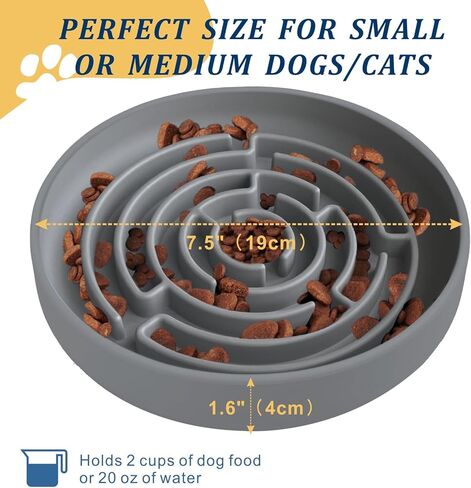 STUDESK أطباق سيليكون للتغذية البطيئة للكلاب، وعاء تغذية بطيء للكلاب مع أكواب شفط، أوعية طعام ألغاز بطيئة للحيوانات الأليفة للسلالات الصغيرة والمتوسطة والكبيرة in Kuwait