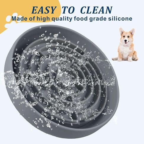 STUDESK أطباق سيليكون للتغذية البطيئة للكلاب، وعاء تغذية بطيء للكلاب مع أكواب شفط، أوعية طعام ألغاز بطيئة للحيوانات الأليفة للسلالات الصغيرة والمتوسطة والكبيرة in Kuwait