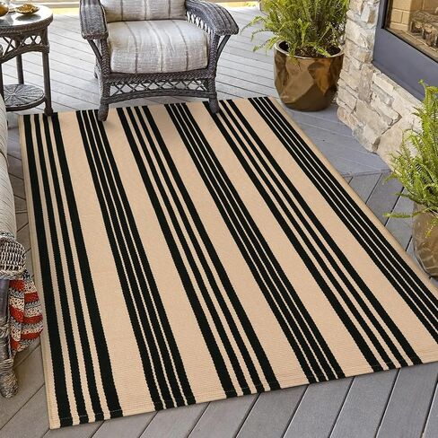 OJIA Front Door Mat 24"x51", Machine Washable Porch Rug Outdoor Door Mat Striped Entryway Rugs Indoor Outdoor Rugs Cotton Hand-Woven Entry Rug for Kitchen/Bathroom/Farmhouse/Home Entrance in Saudi Arabia