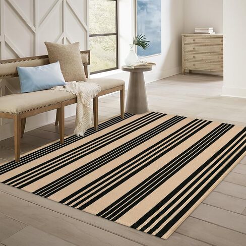 OJIA Front Door Mat 24"x51", Machine Washable Porch Rug Outdoor Door Mat Striped Entryway Rugs Indoor Outdoor Rugs Cotton Hand-Woven Entry Rug for Kitchen/Bathroom/Farmhouse/Home Entrance in Saudi Arabia