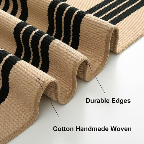 OJIA Front Door Mat 24"x51", Machine Washable Porch Rug Outdoor Door Mat Striped Entryway Rugs Indoor Outdoor Rugs Cotton Hand-Woven Entry Rug for Kitchen/Bathroom/Farmhouse/Home Entrance in Saudi Arabia