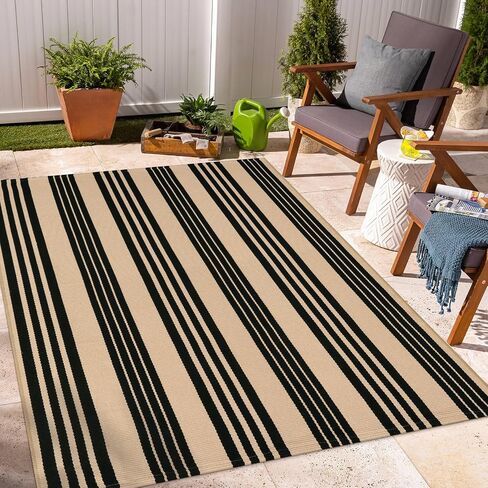 OJIA Front Door Mat 24"x51", Machine Washable Porch Rug Outdoor Door Mat Striped Entryway Rugs Indoor Outdoor Rugs Cotton Hand-Woven Entry Rug for Kitchen/Bathroom/Farmhouse/Home Entrance in Saudi Arabia
