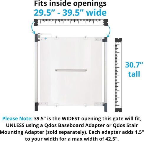 بوابة أمان للأطفال بتصميم كريستال من كيودوس - تلبي المعايير الأوروبية الأكثر متانة - تصميم عصري وآمن لا مثيل له - الجمال والسلامة معًا في آخر - تركيب بسيط | تركيب أدوات تثبيت in Kuwait