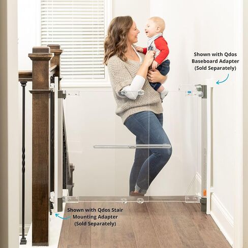 بوابة أمان للأطفال بتصميم كريستال من كيودوس - تلبي المعايير الأوروبية الأكثر متانة - تصميم عصري وآمن لا مثيل له - الجمال والسلامة معًا في آخر - تركيب بسيط | تركيب أدوات تثبيت in Kuwait