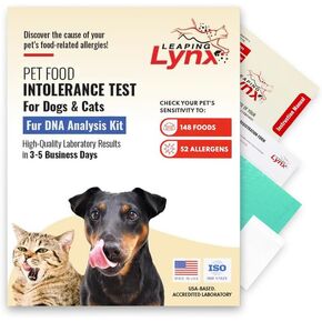 Vet-Recommended Pet Food Sensitivity & Intolerance Test Kit for Dogs & Cats, Lab Fee Included, Results in 3 Days - Fur Analysis for ~200 Foods & Allergens, Allergy Test Kit for All Breeds & Ages in Kuwait