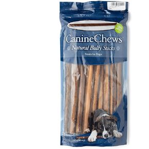 Canine Chews Bully Sticks 12" Thick Beef Chew Treat for Large Dogs Aggressive Chewers Low Odor All Natural 1.1 Pounds 12 Pack in Kuwait