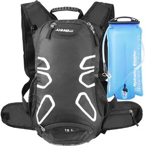 Camkinger Hydration Backpack with 3L TPU Water Bladder, 15L Lightweight Water Backpack with Rain Cover for Man Women, Hydration Pack Backpack for Hiking, Running, Cycling, Climbing in Kuwait