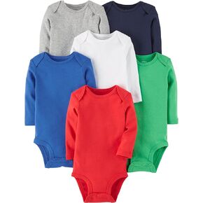 Carter's Baby Boys' 7-Pack Long-Sleeve Bodysuits