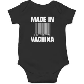 AW Fashions Made in VaChina - Pop Culture - Puns Funny Baby Bodysuit in Kuwait