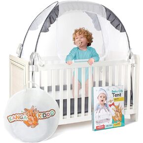 Kanga Kiddo Safety Crib Tent – Baby Crib Net to Keep Baby in – Crib Cover to Keep Baby from Climbing Out - Crib Tent to Keep Baby from Climbing Out, Storage Bag, 2 Zippers, Fits Most Pack and Plays in Saudi Arabia