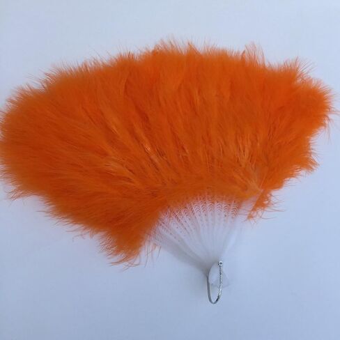 Shekyeon Marabou Feather Fan 20s Vintage Folding Fan Flapper Hand Fan for Costume Dancing Show Home Centerpiece Decor(Turquoise) in Saudi Arabia