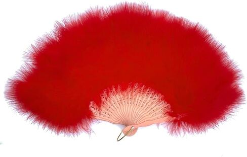 Shekyeon Marabou Feather Fan 20s Vintage Folding Fan Flapper Hand Fan for Costume Dancing Show Home Centerpiece Decor(Turquoise) in Saudi Arabia