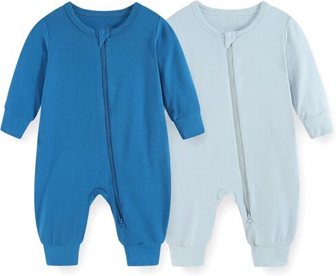 JELYLOVE للجنسين رايون الخيزران زيبر بيبي بوي فتاة السروال القصير 2 Pcak طويلة الأكمام الرضع حللا لينة الراحة المولود الجديد الملابس in Kuwait