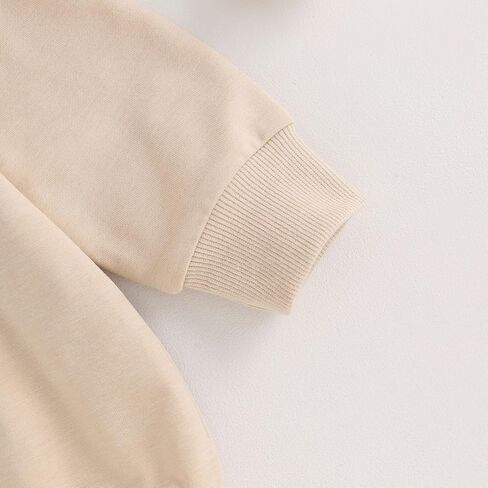 fhutpw Newborn Baby Girl Oversized Sweatshirt Romper Ruffle Long Sleeve Crewneck Onesie Sweater Tops Infant Fall Clothes in Kuwait