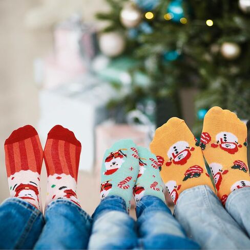 20 زوجًا من جوارب عيد الميلاد للأطفال من Liitrsh، جوارب عيد الميلاد المضحكة والمبتكرة، جوارب مخططة لطيفة لرجل الثلج إلك سانتا للأطفال لهدايا عيد الميلاد للفتيات والأولاد in Saudi Arabia
