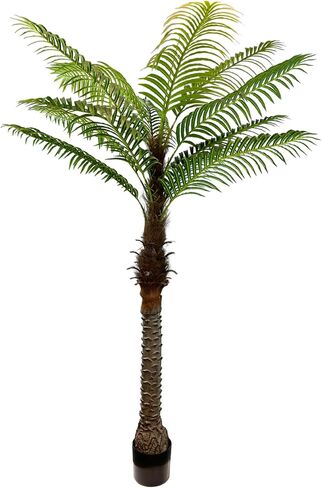 AfanD شجرة النخيل الاصطناعية 8.5ft (100in) شجرة جوز الهند الاستوائية الاصطناعية طويلة جدًا وشجرة وهمية كبيرة في وعاء للفناء الخارجي والمنزل الكبير 2 قطعة in Kuwait