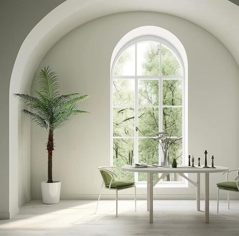 AfanD شجرة النخيل الاصطناعية 8.5ft (100in) شجرة جوز الهند الاستوائية الاصطناعية طويلة جدًا وشجرة وهمية كبيرة في وعاء للفناء الخارجي والمنزل الكبير 2 قطعة in Kuwait