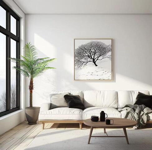 AfanD شجرة النخيل الاصطناعية 8.5ft (100in) شجرة جوز الهند الاستوائية الاصطناعية طويلة جدًا وشجرة وهمية كبيرة في وعاء للفناء الخارجي والمنزل الكبير 2 قطعة in Kuwait